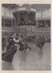 De koning bij de Niagara Skating Rink, 13 februari